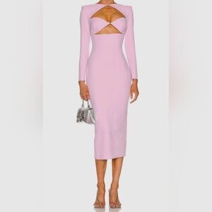 Alex Perry Page Double Cut Out Dress in Lilac XS